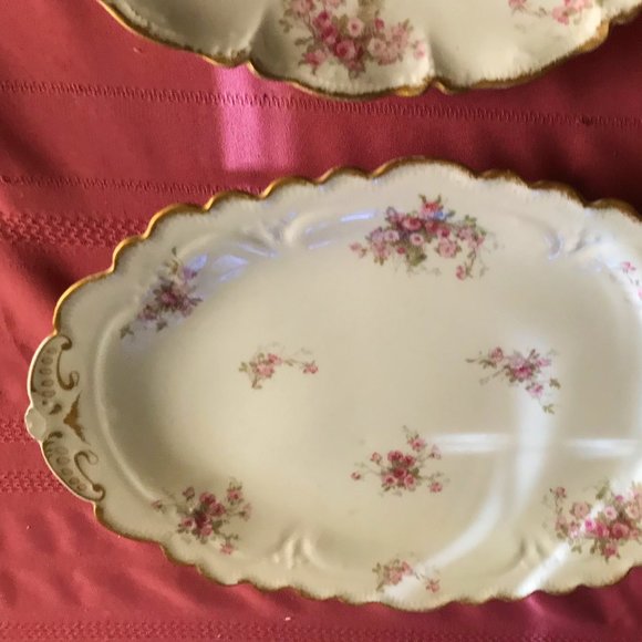 BUndle  2  Antique 100+yrs GDA Limoges France oval   platters - Picture 2 of 4